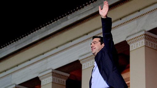 Vitória de Alexis Tsipras, que prega fim de plano de austeridade, relança instabilidade sobre o euro - Alexandros Vlachos?EFE Vitória de Alexis Tsipras, que prega fim de plano de austeridade, relança instabilidade sobre o euro - Alexandros Vlachos?EFE