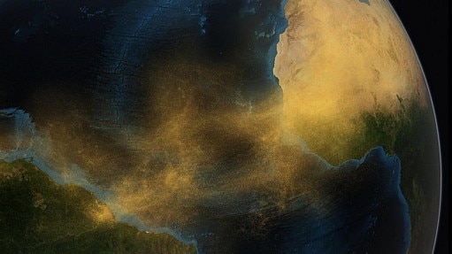 22 mil toneladas de fósforo do Saara fertilizam a floresta Amazônica - Conceptual Image Lab - NASA/Goddard Space Flight Center 22 mil toneladas de fósforo do Saara fertilizam a floresta Amazônica - Conceptual Image Lab - NASA/Goddard Space Flight Center