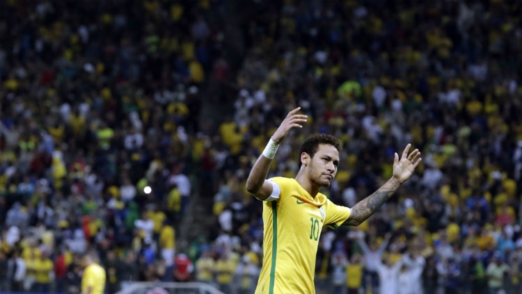 Neymar comemora segundo gol contra os paraguaios - Werther Santana/Estadão Neymar comemora segundo gol contra os paraguaios - Werther Santana/Estadão