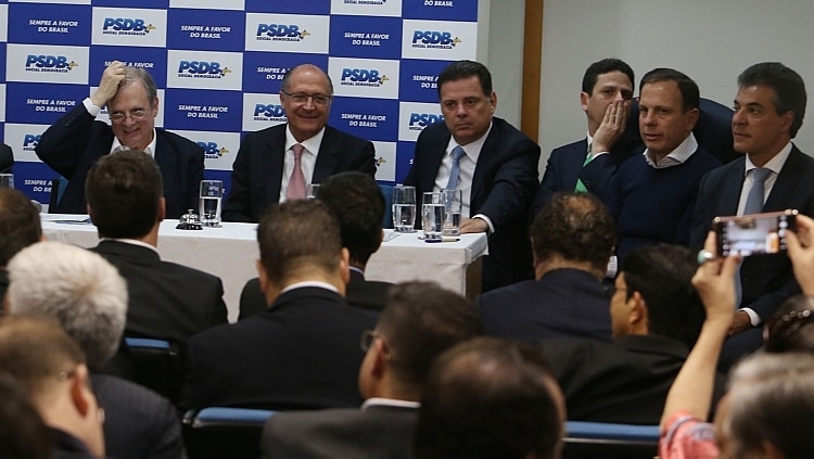 Encontro conta com a presença do governador e do prefeito de São Paulo, Geraldo Alckmin e João Doria - André Dusek/Estadão