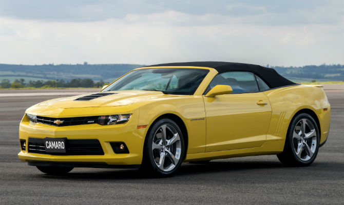 Camaro na versão conversível mantém virtudes e defeitos do cupê - Chevrolet/Divulgação Camaro na versão conversível mantém virtudes e defeitos do cupê - Chevrolet/Divulgação