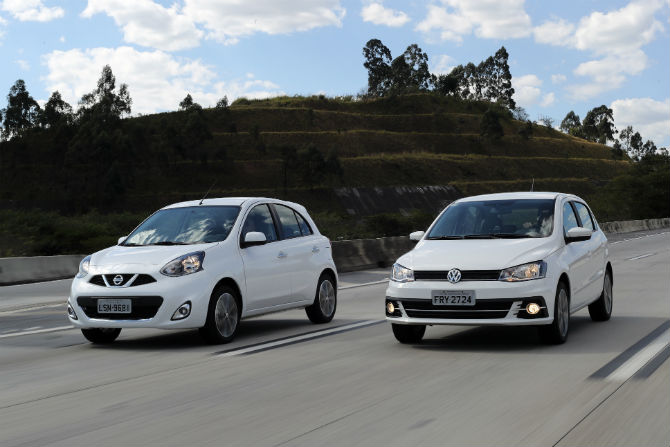 VW Gol 1.6 I-Motion encara Nissan March 1.6 CVT Gol-highline-i-motion-nissan-march-sl-cvt-1