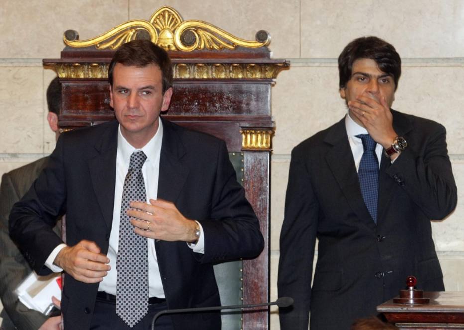O prefeito do Rio, Eduardo Paes, e Pedro Paulo