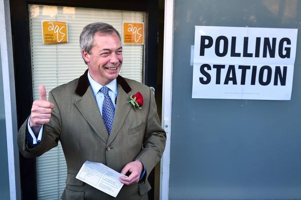 Nigel Farage do partido eurocetico UKIP