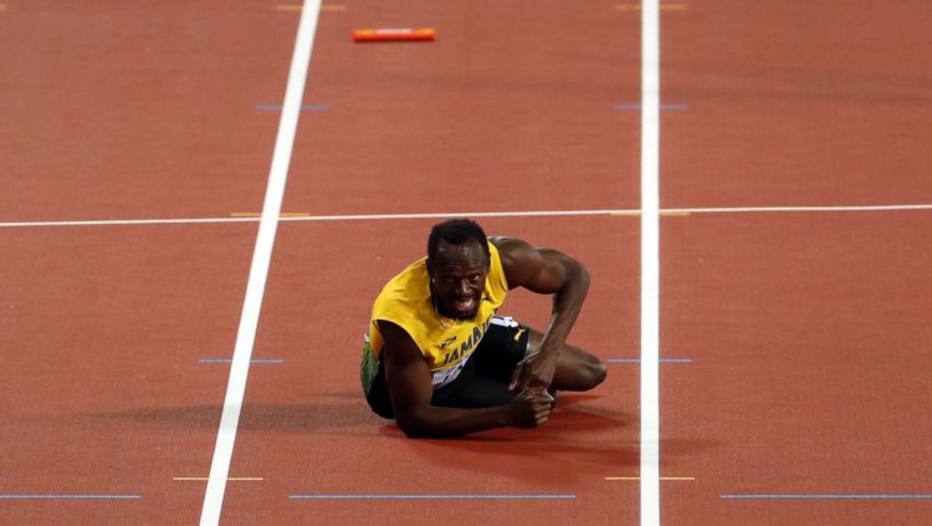 Usain Bolt sai de cena após a disputa do revezamento 4 x 100 metros no Mundial