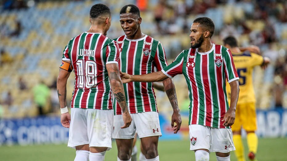 Trio de ataque do Fluminense comemora entrosamento após goleada