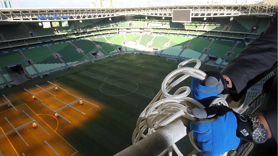 Arena do Palmeiras terá descida de rapel de 40 metros para os visitantes