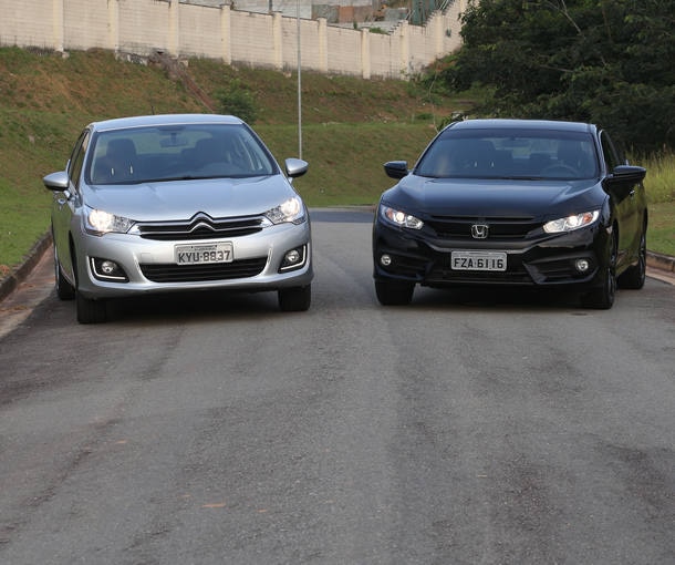 Comparativo: Honda Civic Sport x Citroën C4 Lounge THP
