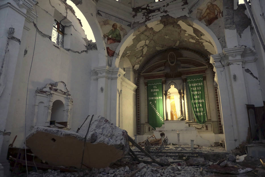 Igreja, terremoto, México