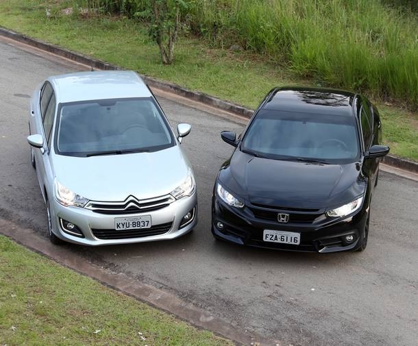 Comparativo: Honda Civic Sport x Citroën C4 Lounge THP