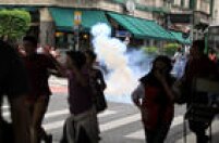 A região da Avenida São João teve bastante confusão durante os protestos de estudantes na tarde desta quinta-feira.