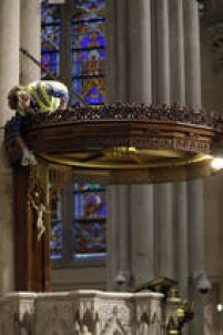 Catedral de St. Patrick é preparada para a visita do papa a Nova York