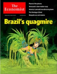 Na edição de 26 de fevereiro de 2015 da 'Economist' para a América Latina, o 'Brasil está no atoleiro'; <a href='http://economia.estadao.com.br/blogs/fernando-nakagawa/brasil-no-atoleiro-esta-na-capa-da-the-economist/' target='_blank'>clique e saiba mais</a>