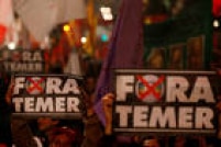 Manifestantes ligados à diversos movimentos sociais, culturais e centrais sindicais participam do ato 'Fora Temer, Não ao Golpe, Nenhum Direito a Menos!', que acontece em várias cidades pelo Brasil e pelo mundo nesta sexta-feira, 10