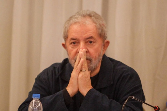 Ex-presidente Luiz Inácio Lula da Silva, na reunião do PT em São Paulo