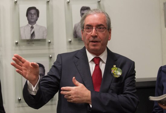 Líder do PMDB e candidato à presidencia da Câmara, deputado Eduardo Cunha