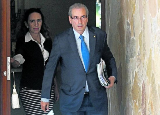 Dida Sampaio/Estadão Cunha, ao sair da residência oficial da presidência da Câmara na 5ª; deputado se diz ‘perseguido’