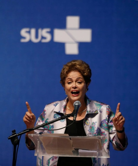 A Presidente Dilma Rousseff durante 15ª Conferência Nacional de Saúde, em Brasília