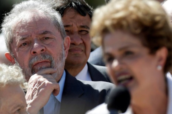 O ex-presidente Lula e a presidente afastada Dilma Rousseff