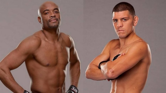 Divulgação/UFC Anderson Silva e Nick Diaz testaram positivo em luta do UFC 183