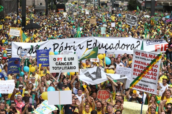 Protesto antiDilma ocorrido em São Paulo no dia 15 de março
