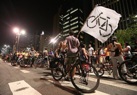 Praça do Ciclista na Avenida Paulista.&nbsp;O crescimento das mortes acontece paralelamente ao avanço do projeto da gestão Haddad de instalar 400 quilômetros de ciclovias