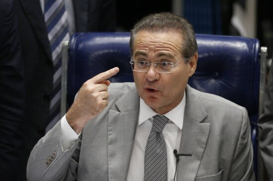 Presidente do Senado, Renan Calheiros (PMDB-AL), no plenário do Senado