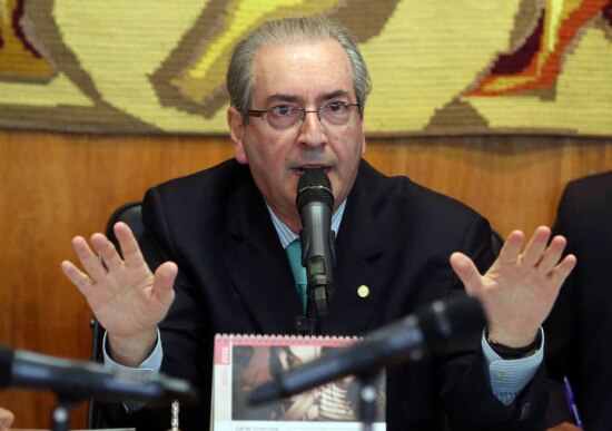 O presidente da Câmara, Eduardo Cunha, se reuniu com líderes partidários