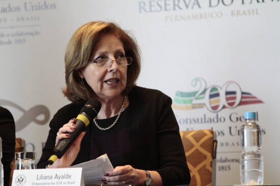 "Se falou muito no tema da isenção de vistos, mas ficou um pouco 'in box' por falta de uma decisão política", afirmou a embaixadora norte-americana no Brasil, Liliana Ayalde