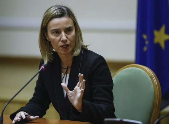 A chefe da diplomacia da UE, Federica Mogherini