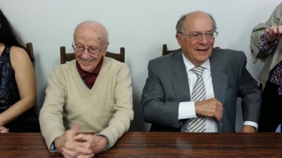 Os juristas Hélio Bicudo e Miguel Reale Junior