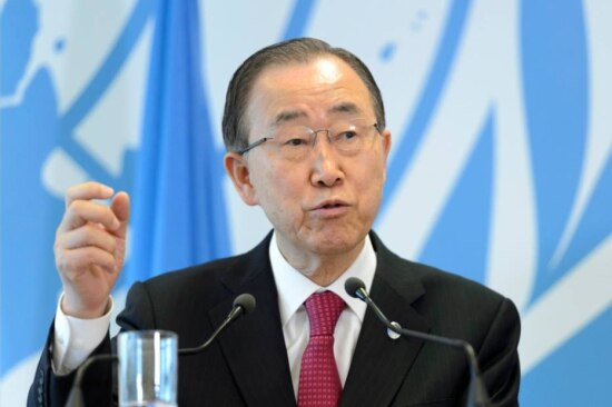 O secretário-geral da ONU, Ban Ki Moon