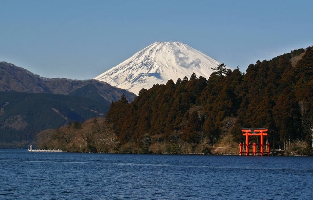Ricardo Freire/Estadão Monte Fuji visto do Lago Ashinoko, em Hakone