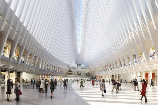 Reuters Interior do Oculus, prédio assinado pelo arquiteto espanhol Santiago Calatrava que abriga o shopping Westfield World Trade Center