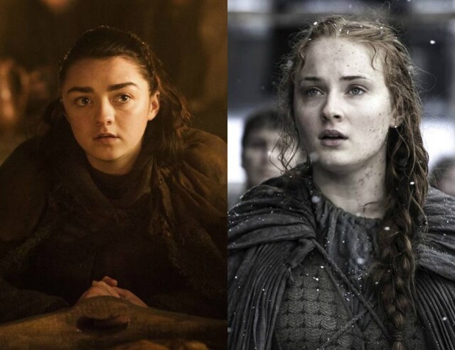 Helen Sloan/HBO As intérpretes de Arya Stark e Sansa Stark são amigas há anos.