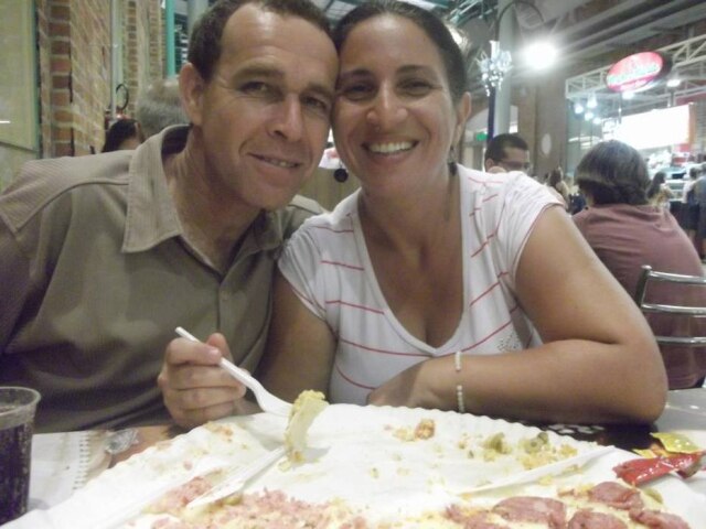 Kátia e o marido Arnaldo Araújo