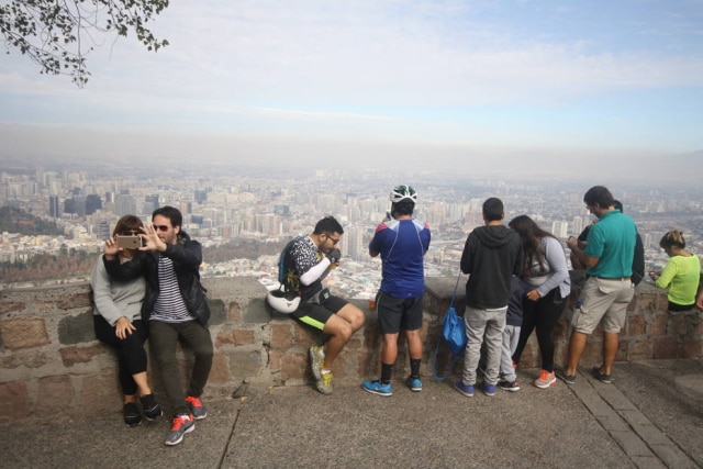 Edison Veiga/Estadão Mirante no alto do Cerro San Cristóbal, em Santiago.