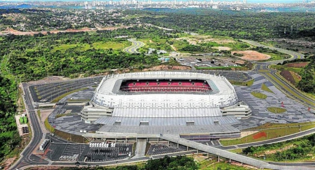 Local do jogo das Eliminatórias, a Arena Pernambuco fica nos arredores do Recife