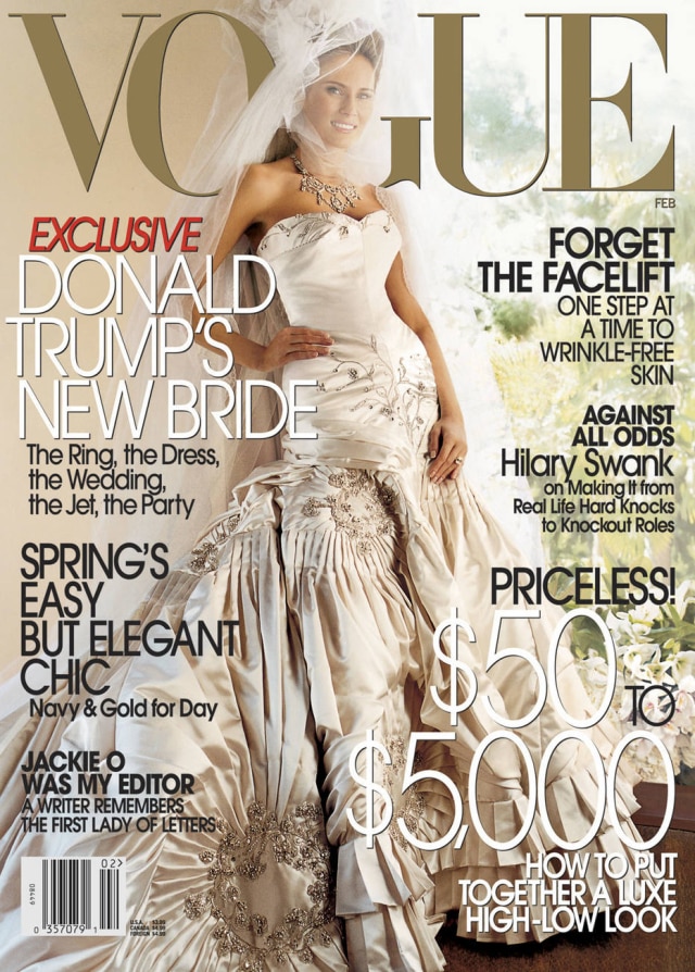 Em fevereiro de 2005 foi capa da Vogue America usando seu vestido de casamento. 