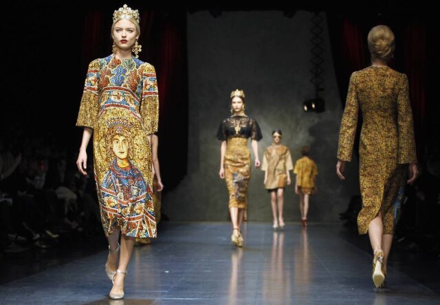 REUTERS/Alessandro Garofalo Desfile de Inverno 2013 da Dolce & Gabbana