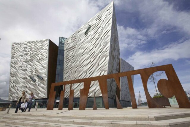 O Museu Titanic em Belfast, na Irlanda do Norte. 
