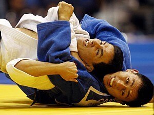 Judoca brasileiro em ação