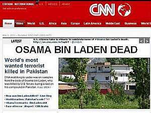 Morte de Bin Laden foi principal assunto na cobertura dos portais em todo o mundo - Reprodução/CNN.com Morte de Bin Laden foi principal assunto na cobertura dos portais em todo o mundo - Reprodução/CNN.com