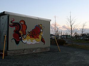 'Titi Freak' pintou as paredes de 15 blocos residenciais em Ishinomaki - Titi Freak/Divulgação 'Titi Freak' pintou as paredes de 15 blocos residenciais em Ishinomaki - Titi Freak/Divulgação