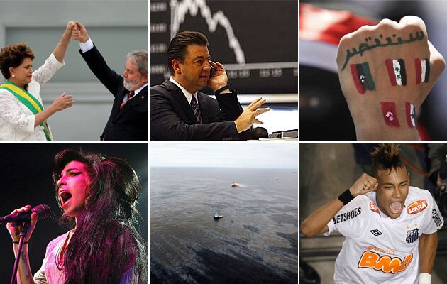 2011: A posse de Dilma, a crise financeira na Europa, a Primavera Árabe, a morte de Amy Winehouse, o vazamento da Chevron e Neymar