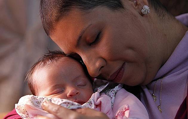 Simone Calixto com a filha Melissa