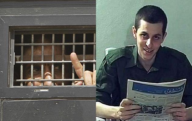 Shalit em um v&iacute;deo divulgado pelo Hamas em 2009, como prova de que ele estava vivo - Tsafrir Abayov/AP e Reprodu&ccedil;&atilde;o