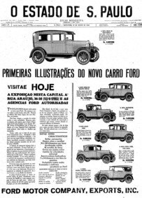 Acervo Estadão Os novos Fords para 1928