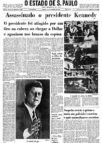 Acervo Estadão John Kennedy assassinado