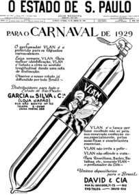 Acervo Estadão Anúncio de lança-perfume em 1929